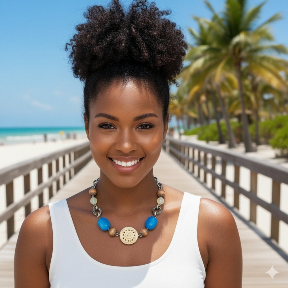 Bohemian natural necklace